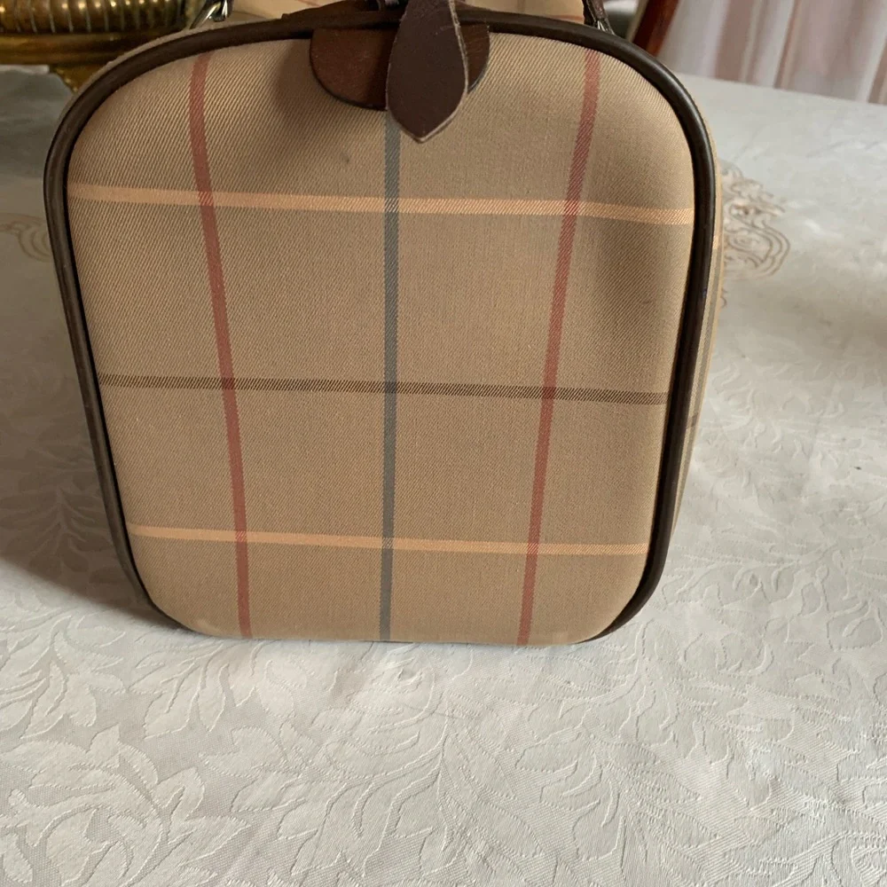 Burberry Boston Check Canvas Duffle Bag.
